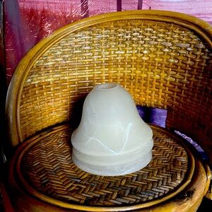 (2) 1950 Vintage Glass Light Shade Covers